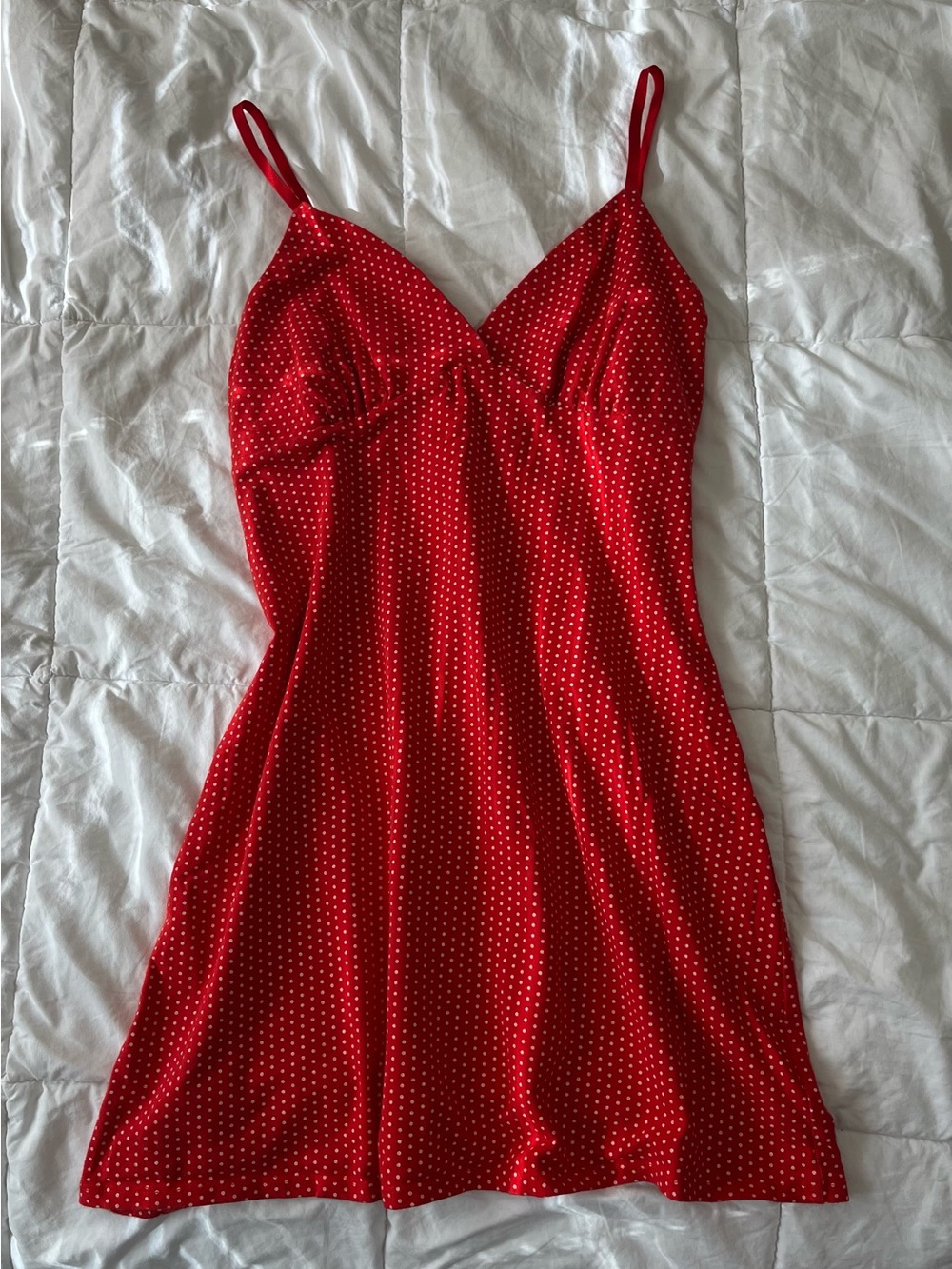 ASOS Red Polka Dot Mini Dress | Strappy Stretch Y2K Date Night Dress